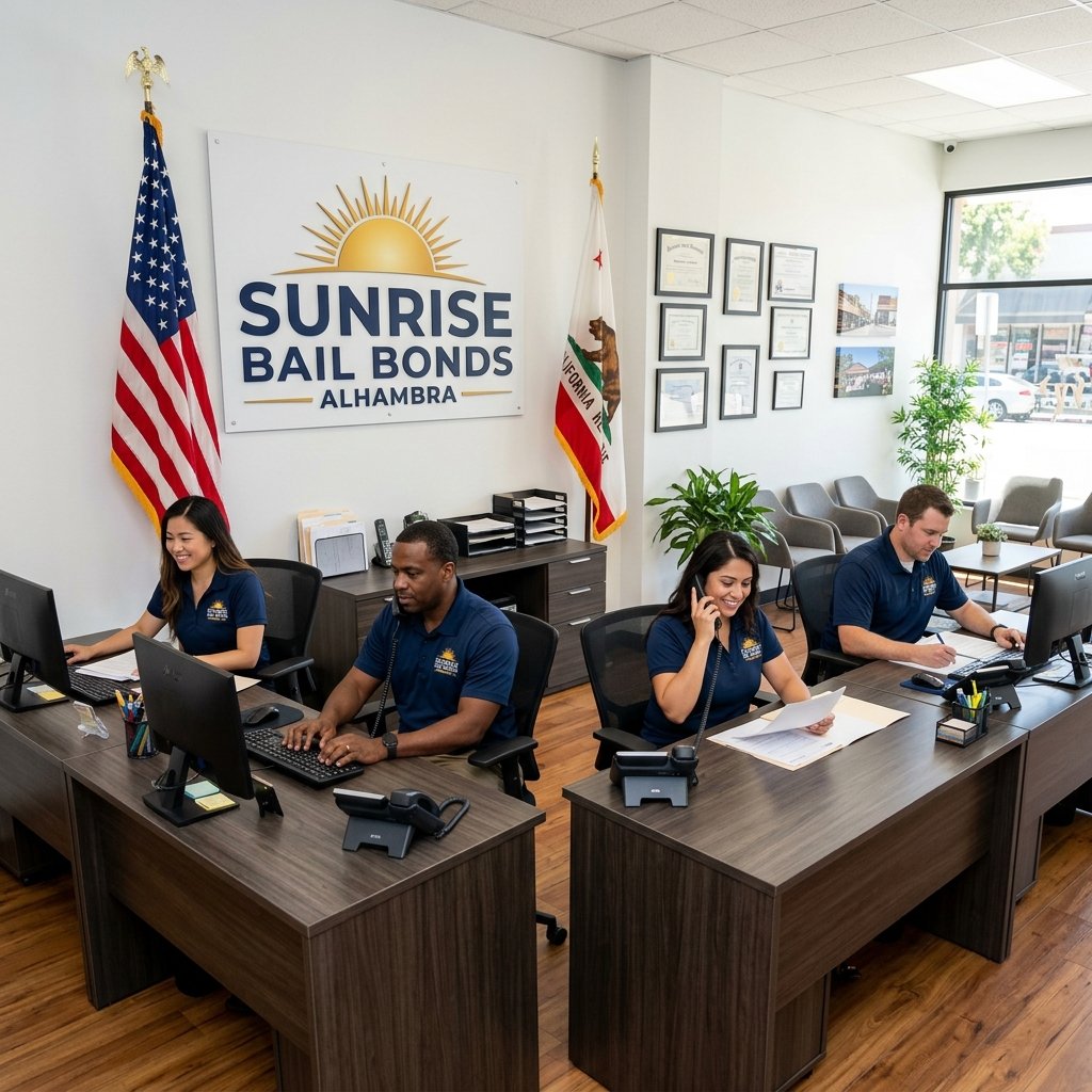 Sunrise Bail Bonds Alhambra office team